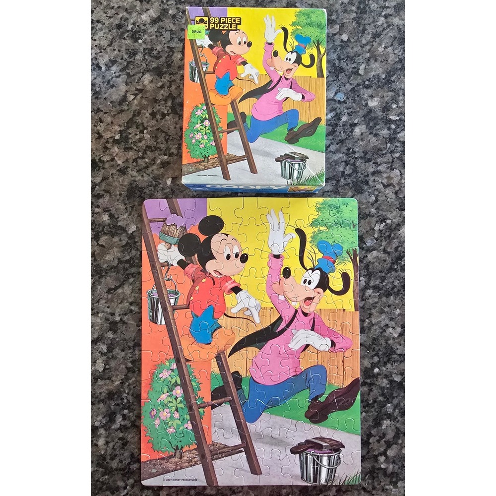 Vintage 1974 Disney Goofy Jigsaw Puzzle Golden 99 Pieces Mickey Mouse 4603-40